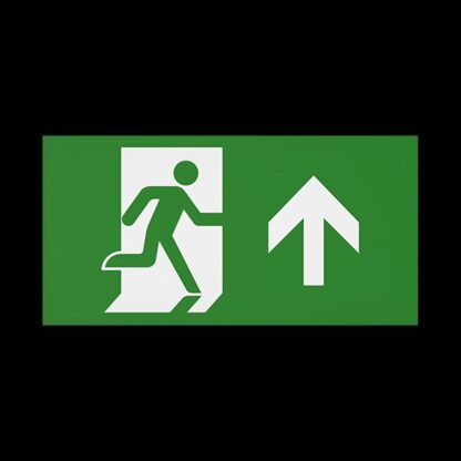 CQR SE/4/LEG/U Emergency Legend for Slim Exit Box, Arrow Up (LEAD TIME: 2-3 DAYS)