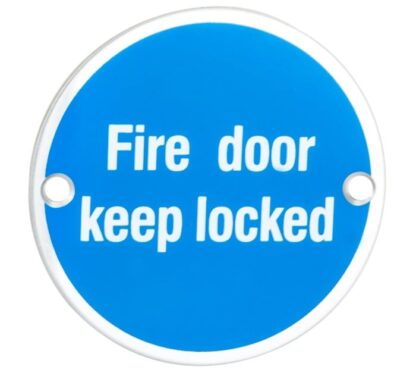 Eurospec SEX1015SSS Signage Fire Door Keep Locked (LEAD TIME: 2-3 DAYS)