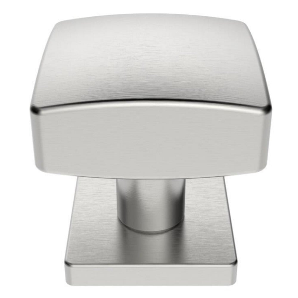 Eurospec SWE1062SSS Square Centre Door Knob 62mm Dia Bolt Through Fixing - Satin Stainless Steel (LEAD TIME: 2-3 DAYS)