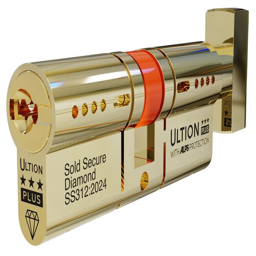 Ultion ALPS Euro Key & Turn Cylinders British Standard Kitemarked TS007 3* - Brass or Chrome Finish (LEAD TIME: 2-3 DAYS) - Image 2